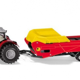 Siku Scale 1:50 Massey Fergusson Tractor and Front Loader with Bale Conveyor